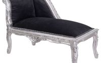 Sofa din lemn masiv argintiu cu tapiterie neagra 