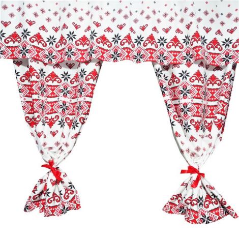 Perdea de bucatarie din bumbac 200x150cm Ardeal