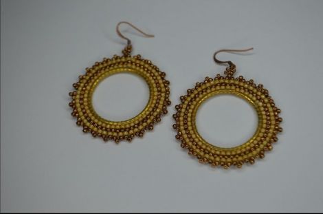 Cercei hoops - caramel