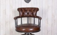 Scaun Chesterfield din lemn mahon 