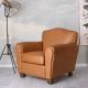 Fotoliu Chesterfield din lemn mahon 