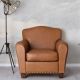 Fotoliu Chesterfield din lemn mahon 