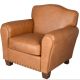 Fotoliu Chesterfield din lemn mahon 