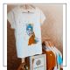 Bulldog francez cu turban - tricou pictat manual 