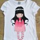 Tricou pictat cu Santoro Gorjuss
