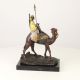 Dromader - statueta din bronz pictat 