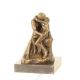 Sarutul - statueta din bronz pe soclu din marmura 