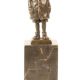 Scolar - statueta din bronz pe soclu din marmura 