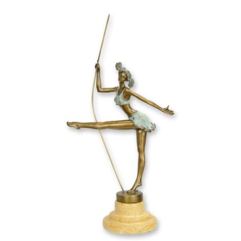 Balerina - statueta din bronz pe soclu din marmura