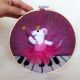 Soricica balerina tablou din lana