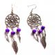 cercei Dreamcatcher cu cristale 
