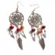cercei Dreamcatcher cu cristale 