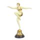 Dansatoare - statueta din bronz pictat 