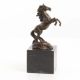 Cal - statueta din bronz pe soclu din marmura 