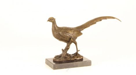 Fazan - statueta din bronz pe soclu din marmura