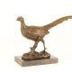Fazan - statueta din bronz pe soclu din marmura 