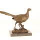 Fazan - statueta din bronz pe soclu din marmura 