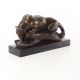 Puma - statueta din bronz pe soclu din marmura 