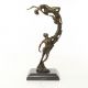 Cuplu  - statueta din bronz pe soclu din marmura 