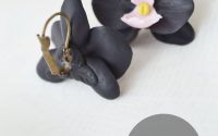 Cercei orhidei neagra