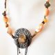 colier cu agate in nuante vegetale