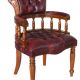 Scaun Chesterfield din lemn mahon