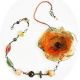 Colier cu agate si floare de toamna