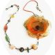 Colier cu agate si floare de toamna