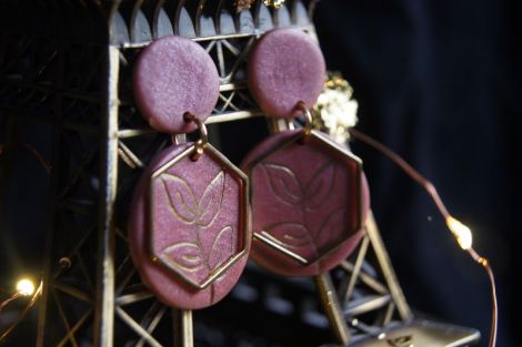 Cercei Golden Stamp Leaf
