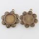 Baza cabochon pandantiv floare vintage