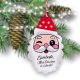 Ornament de pom Mos Craciun personalizat cu mesaj