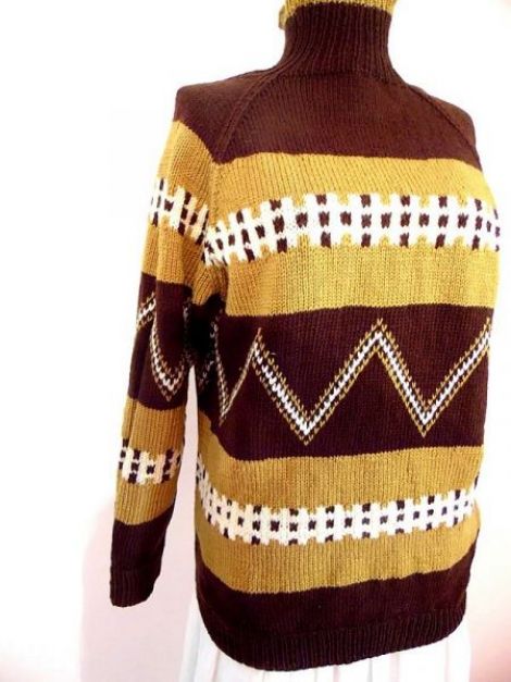 bluza pulover maro tricotat
