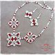 Set colier si cercei "Christmas snowflakes"
