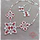 Set colier si cercei "Christmas snowflakes"