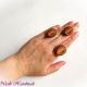 Caramel - set bijuterii cercei inel