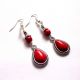 cercei cu howlite rosu 