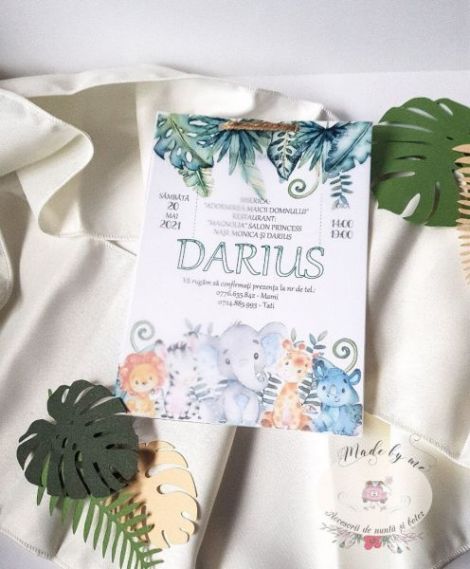 Invitatie botez Safari