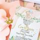 Invitatie ursulet roz si coronita