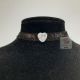 Choker colier "Christmas Heart Black"culoare negru