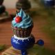 Sonerie de bicicleta Cupcake Albastru