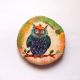 Magnet frigider pe felie de lemn 