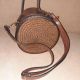 Geanta rotunda crosetata cu fir macrame