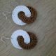 Cercei crosetati in cerc cu fir macrame