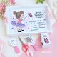 Set turta balerina pictat manual personalizat