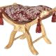 Scaunel turcesc din lemn masiv auriu 