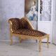 Sofa din lemn masiv auriu cu tapiterie leopard