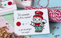 Martisor cosar cu magnet cu mesaj handmade
