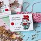 Martisor cosar cu magnet cu mesaj handmade