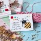 Martisor cu magnet albinuta cu mesaj handmade