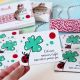 Martisor trifoi cu magnet cu mesaj handmade